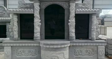 哈尔滨 芝麻灰高档墓碑，土墓，可定制