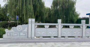 哈尔滨 芝麻灰桥栏杆、河道栏杆安装效果