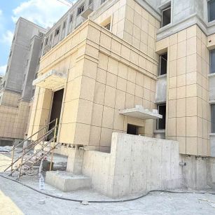 哈尔滨 黄金麻干挂，工地实拍