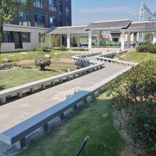 哈尔滨 芝麻灰小区坐凳&栏杆安装效果