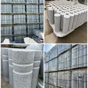 哈尔滨 芝麻白花岗岩挡车柱、隔离柱多少钱