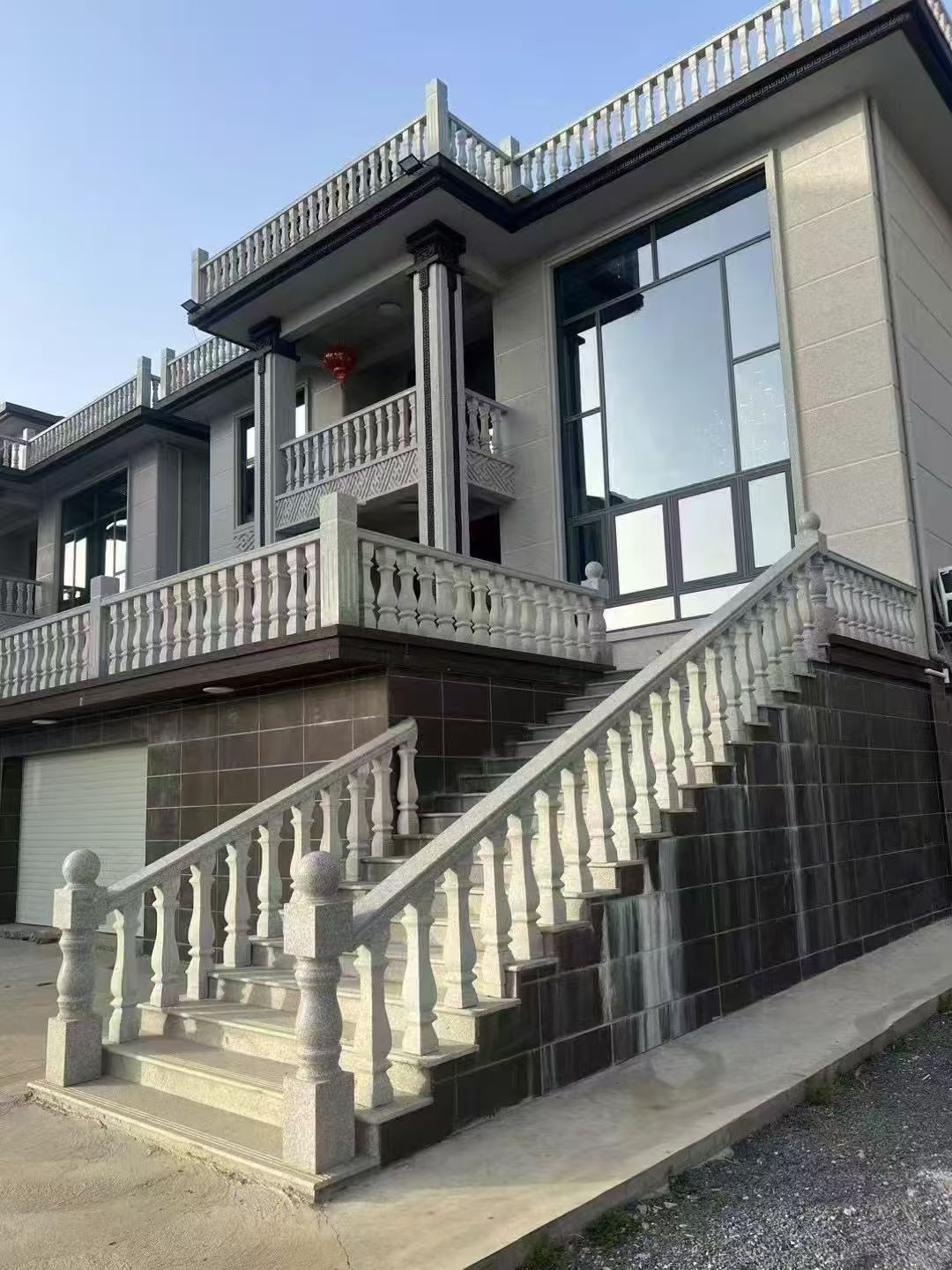 哈尔滨 芝麻白别墅阳台栏杆，楼梯栏杆