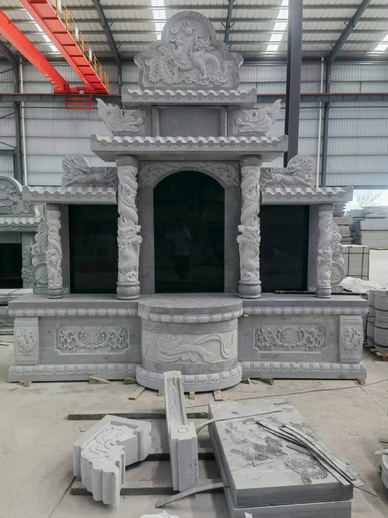 哈尔滨 芝麻灰高档墓碑，土墓，可定制